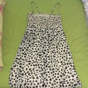 Cheetah Print Mini Dress with Silky Underlining